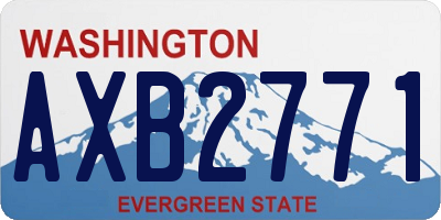 WA license plate AXB2771