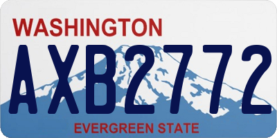 WA license plate AXB2772