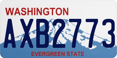 WA license plate AXB2773