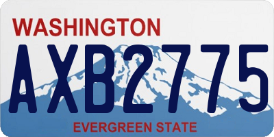 WA license plate AXB2775
