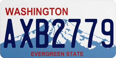 WA license plate AXB2779