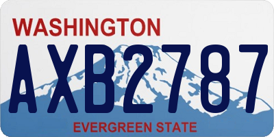 WA license plate AXB2787