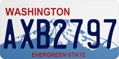 WA license plate AXB2797