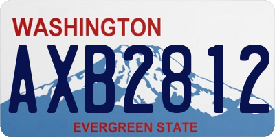 WA license plate AXB2812