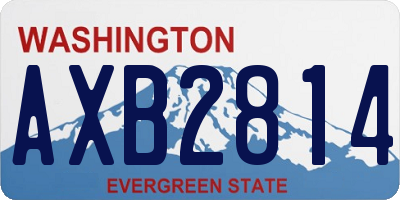 WA license plate AXB2814
