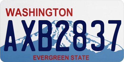 WA license plate AXB2837