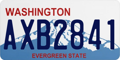 WA license plate AXB2841