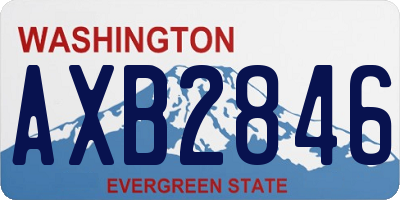 WA license plate AXB2846