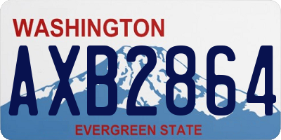 WA license plate AXB2864