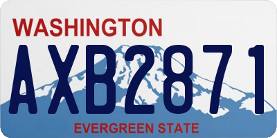 WA license plate AXB2871