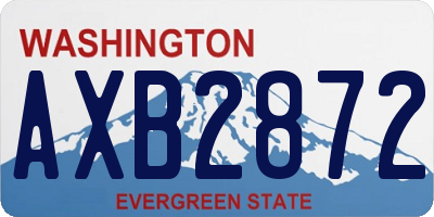 WA license plate AXB2872