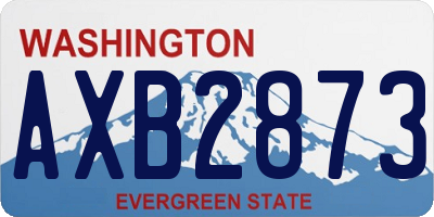 WA license plate AXB2873
