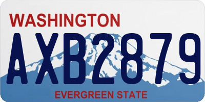WA license plate AXB2879