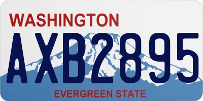 WA license plate AXB2895