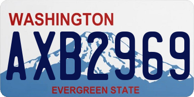WA license plate AXB2969