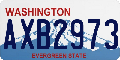 WA license plate AXB2973