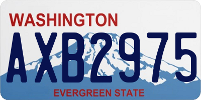 WA license plate AXB2975