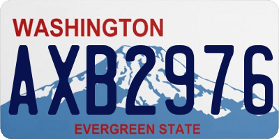 WA license plate AXB2976