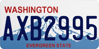 WA license plate AXB2995