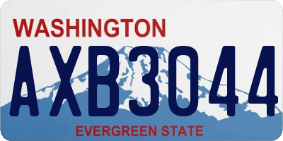 WA license plate AXB3044