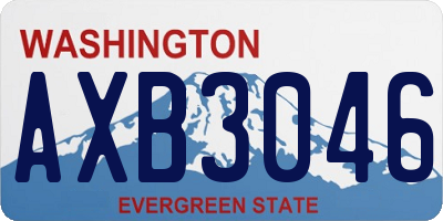 WA license plate AXB3046