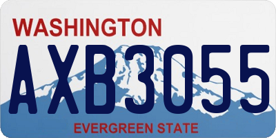WA license plate AXB3055