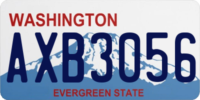 WA license plate AXB3056