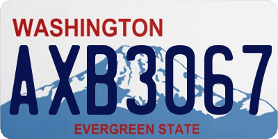 WA license plate AXB3067