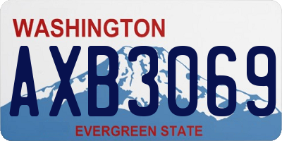 WA license plate AXB3069
