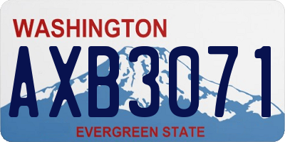 WA license plate AXB3071