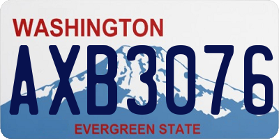 WA license plate AXB3076