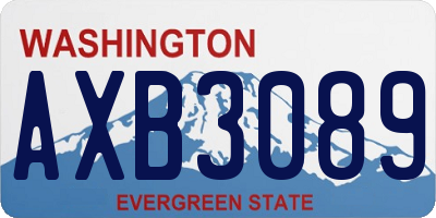WA license plate AXB3089