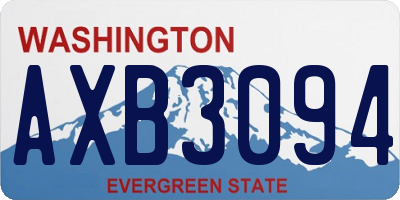 WA license plate AXB3094
