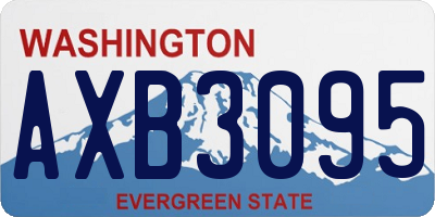 WA license plate AXB3095
