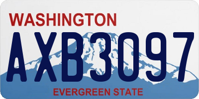 WA license plate AXB3097