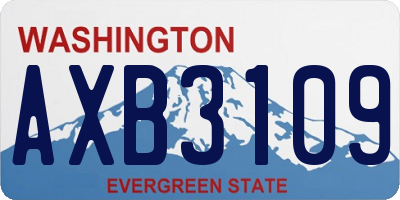 WA license plate AXB3109