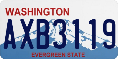 WA license plate AXB3119