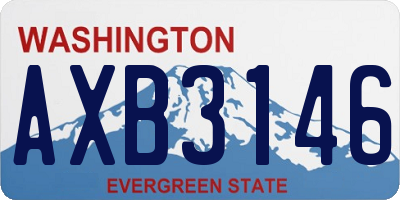 WA license plate AXB3146