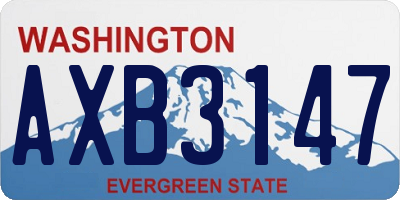 WA license plate AXB3147