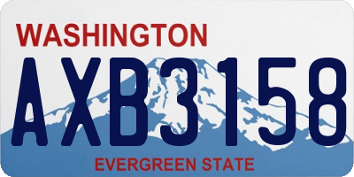 WA license plate AXB3158