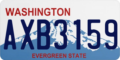 WA license plate AXB3159