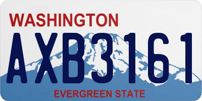 WA license plate AXB3161