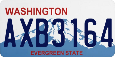 WA license plate AXB3164