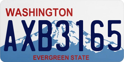 WA license plate AXB3165