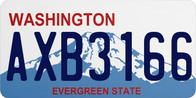 WA license plate AXB3166