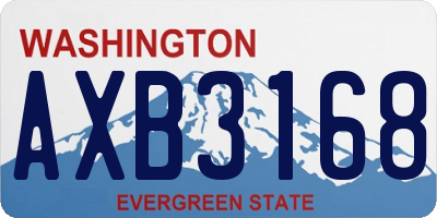 WA license plate AXB3168