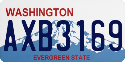 WA license plate AXB3169