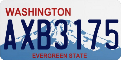 WA license plate AXB3175