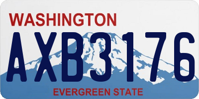 WA license plate AXB3176