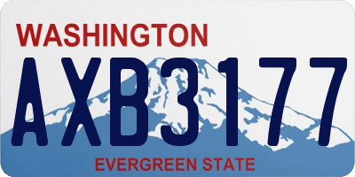 WA license plate AXB3177